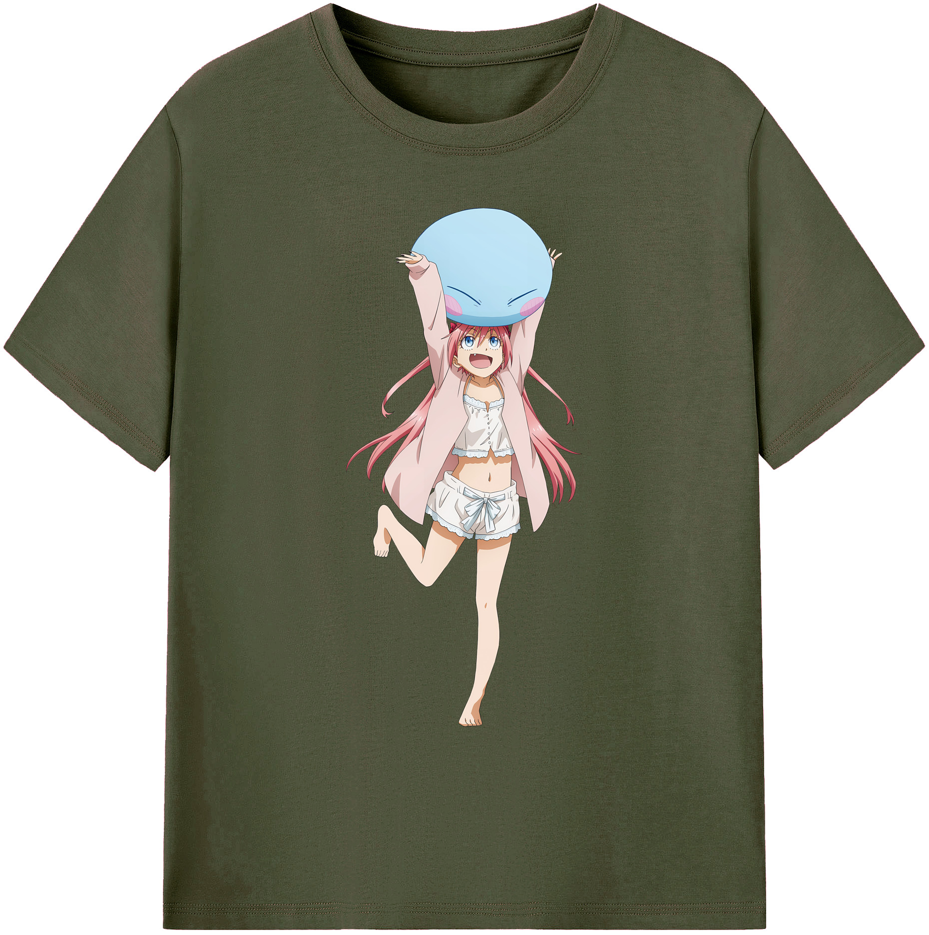 （画像用） 転スラ Regarding Reincarnated to Slime 綿100％ メンズ半袖Tシャツ｜肌触りやわらか＆通気性